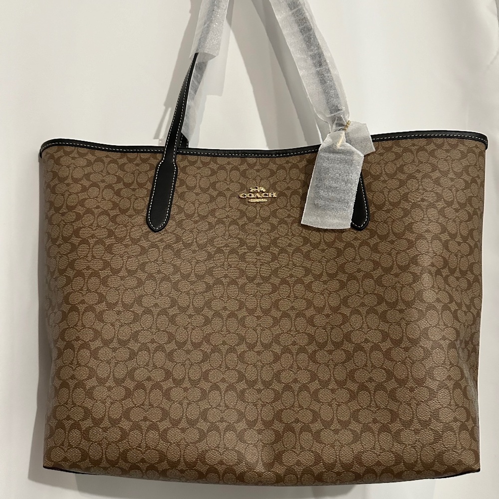 COPY - Black/khaki tote bag